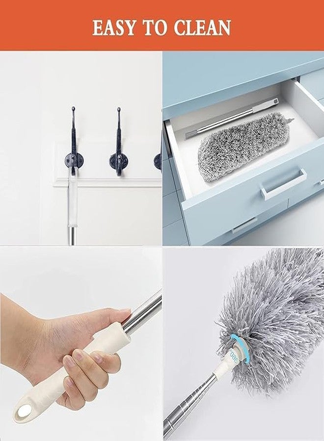 TECH LOGO ELECTRONICS Home Fan Cleaning Duster with Long Handle 30-100 Inch with Bendable Brush Microfiber Duster for Dust Cleaning with extendable Pole for Cleaning High Cobweb Stick high Ceiling Fan (Fan Duster) - Image 4